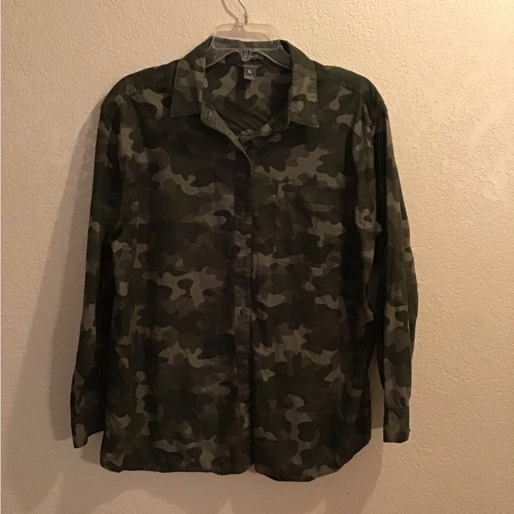 Camo Button-Up Shirt